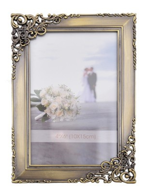Mosiężna ramka na zdjęcia w formacie 13x18 cm - kolor stare złoto - PF0246
