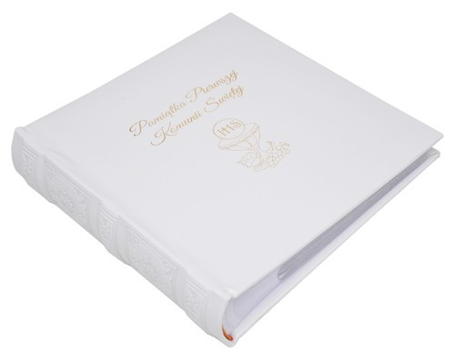 Album na 200 zdjęć do wsuwania w rozmiarze 10x15 cm - 10x15/200 SNOW WHITE - Biały - ekoskóra - KOMUNIA ŚWIĘTA