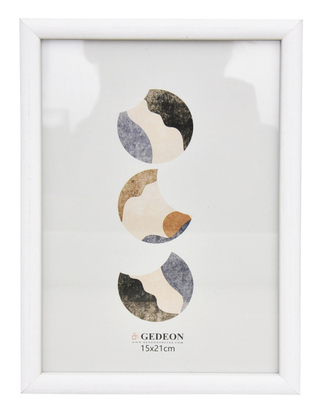 Ramka drewnopodobna - naturalna - format 15x21 cm- kolor biały - K415 - drewno okleinowane