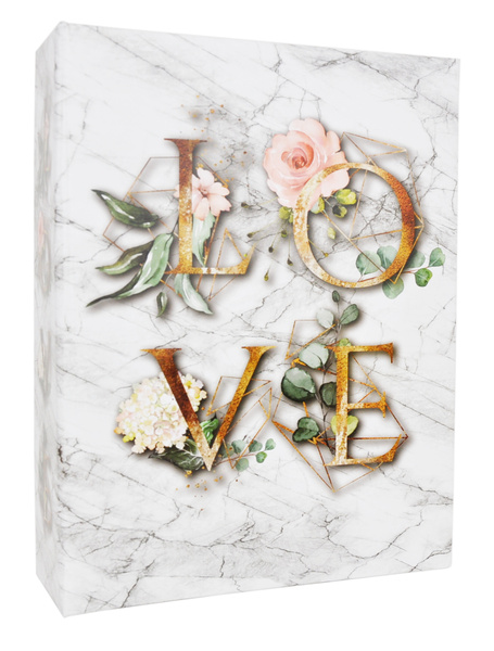 Album na zdjęcia 304 zdjęcia w rozmiarze 10x15 cm  LOVE FLOWER - 10x15/304 - klejony - kremowy - kwiecisty motyw