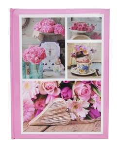 Album na zdjęcia w rozmiarze 10x15 cm - 200 zdjęć do wsuwania - FLORIDO - różowy - Kwiaty