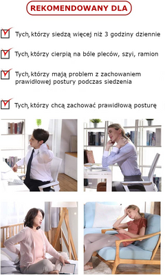 Krzesło do poprawy postawy, postury - krzesło korekcyjne - siedzisko korekcyjne - fotel korekcyjny - ROICHEN posture chair - DLA KOBIET 