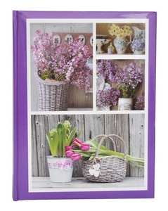 Album na zdjęcia w rozmiarze 10x15 cm - 200 zdjęć do wsuwania - FLORIDO - fioletowy - Kwiaty