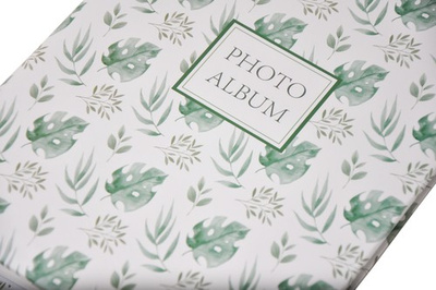 Album na zdjęcia 200 zdjęć w rozmiarze 10x15 cm  FREE- 10x15/200 - klejony - Biały - kwiecisty wzór