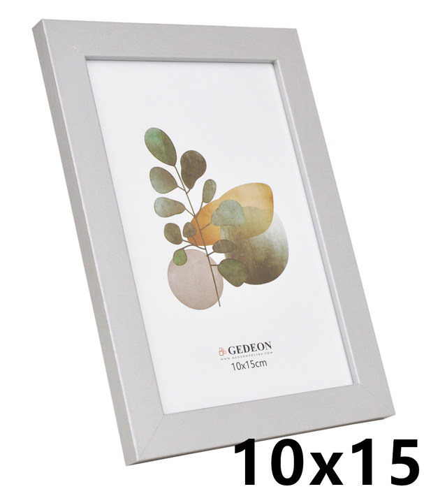 Ramka drewnopodobna - naturalna - format 10x15 cm- kolor srebrny - D310