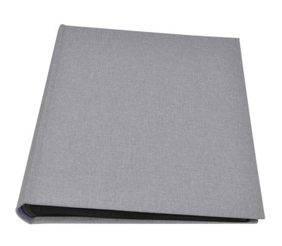Album na zdjęcia do wklejania tradycyjny DBCL50 - LINEN GREY - Szary - 50 kart 100 stron - CZARNE KARTY
