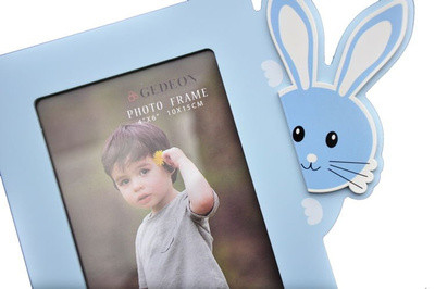 Ramka dziecięca 10x15 B1046 - niebieska - króliczek