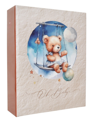 Album na 304 zdjęcia do wsuwania w rozmiarze 10x15 cm - 10x15/304 OH BABY - klejony - brązowy - dziecięcy