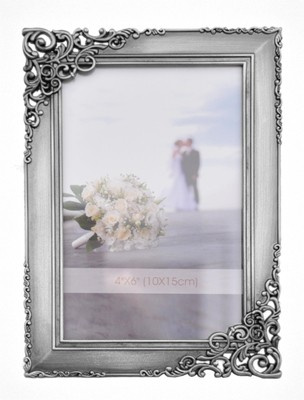 Mosiężna ramka na zdjęcia w formacie 13x18 cm - kolor stare srebro - PF0146