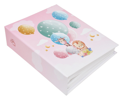 Album na 304 zdjęcia do wsuwania w rozmiarze 10x15 cm - 10x15/304 BABY 02 - klejony - różowy - dziecięcy