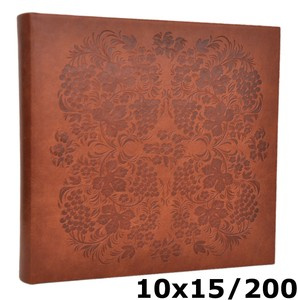 Album DECOR 214 na 200 zdjęć w formacie 10x15 cm - brąz - ekoskóra - wytłaczany wzór