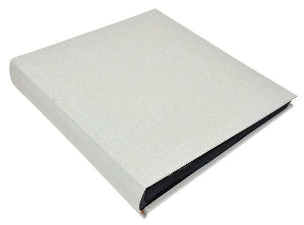 Album na zdjęcia do wklejania tradycyjny DBCL50 - LINEN SAGE - Szałwiowy - 50 kart 100 stron - CZARNE KARTY