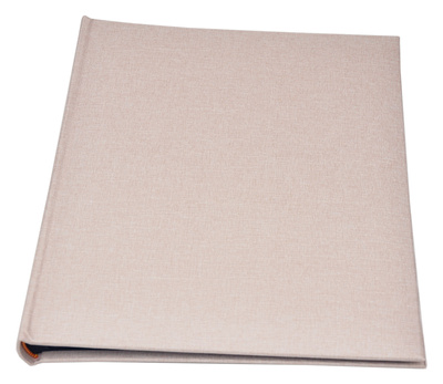 Album na zdjęcia do wklejania - tradycyjny DBCS20 LINEN CREAM - Kremowy - Czarne karty - 40 kart 20 stron - materiałowa okładka