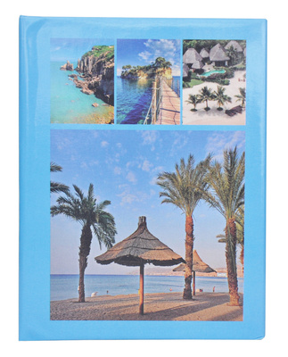 Album na 100 zdjęć w rozmiarze 10x15 cm do wsuwania - 10x15/100 SUM - klejony - Niebieski - widoczki