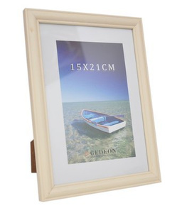 Ramka 10x15 cm Drewniana - kolor kremowy - AR10