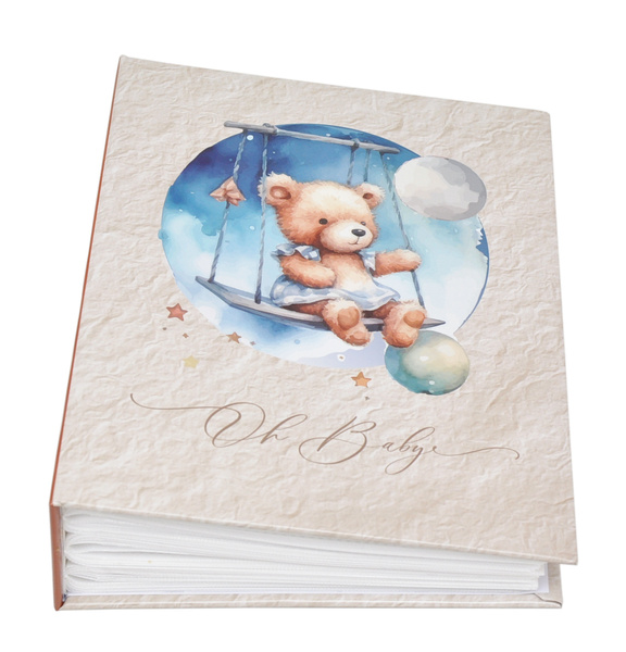Album na 304 zdjęcia do wsuwania w rozmiarze 10x15 cm - 10x15/304 OH BABY - klejony - brązowy - dziecięcy