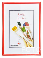Ramka na zdjęcia w formacie A4 - 21x29,7 cm - dyplomowa A4 21x30 - czerwona - na dyplom, plakat, zdjęcie - szybka plexi
