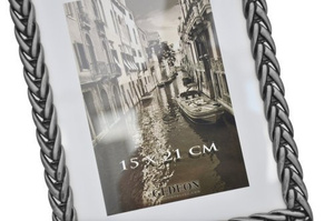 Mosiężna ramka na zdjęcia w formacie 15x21 cm - kolor stare srebro - RM0868S