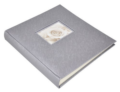 Album Tradycjny 30 kart JUST LOVE - Srebrny - kremowe karty - zdjęcia do wklejania