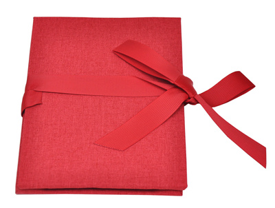Album na zdjęcia harmonijka jamnik na 12 zdjęć w rozmiarze 10x15 cm -  LINEN MAGENTA - Czerwony - materiał - płótno