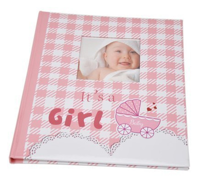 Album na zdjęcia do wklejania tradycyjny - DBCS10 - NINO - Różowy - Kremowe Karty