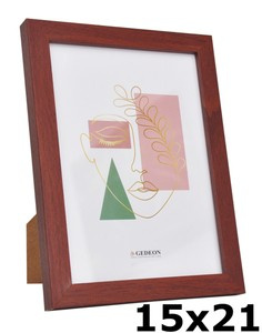Ramka drewnopodobna - naturalna - format 15x21 cm- kolor mahoniowy - FH15