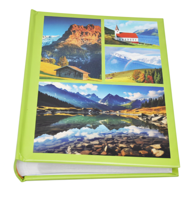 Album na zdjęcia w rozmiarze 10x15 cm - 200 zdjęć do wsuwania - JUN - Zielony - widoki - góry