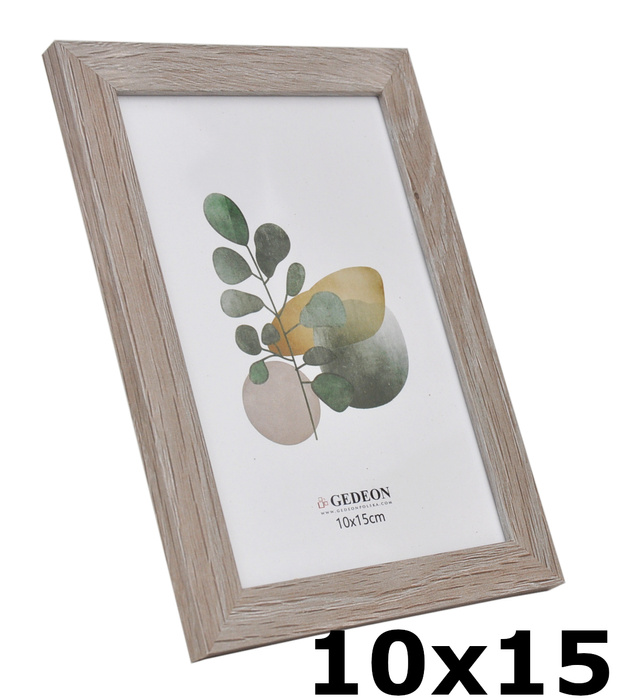 Ramka drewnopodobna - naturalna - format 10x15 cm- kolor naturalny beżowy -D1710
