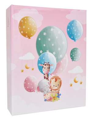 Album na 304 zdjęcia do wsuwania w rozmiarze 10x15 cm - 10x15/304 BABY 02 - klejony - różowy - dziecięcy