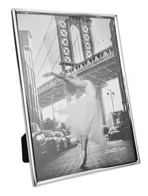 Ramka aluminiowa na zdjęcia w rozmiarze A4 21x29,7 cm - srebrna/chromowana - ssb21 - szklana szybka