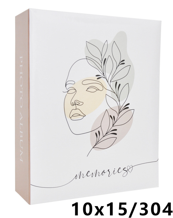 Album na zdjęcia 304 zdjęcia w rozmiarze 10x15 cm FACE - 10x15/304 - klejony - kremowy - nowoczesny motyw