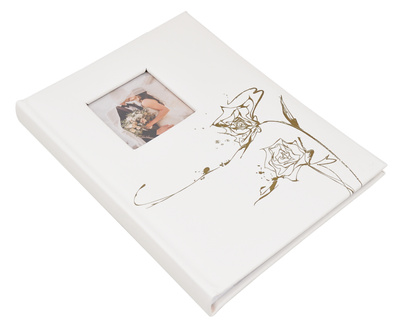 Album na zdjęcia w rozmiarze 15x21 cm - 50 zdjęć do wsuwania - MOMENT 05 - Ecru - złoty nadruk