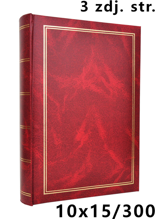 Album na 300 zdjęć w rozmiarze 10x15 cm - zdjęcia do wsuwania - CLASSIC BORDOWY 3 Zdjęcia Na Stronę