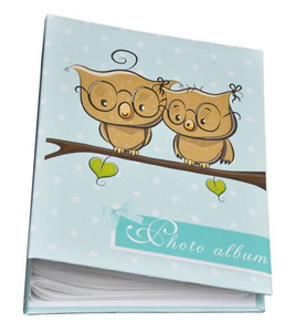 Album 10x15/100 OWL - klejony - sówki zielony