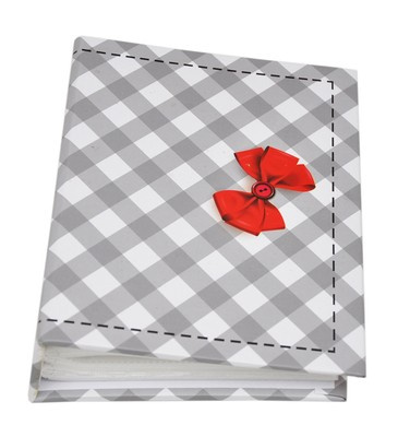 Album na 100 zdjęć do wsuwania w rozmiarze 13x18 cm - 13x18/100 PEPITA - 9171 - krata - szary