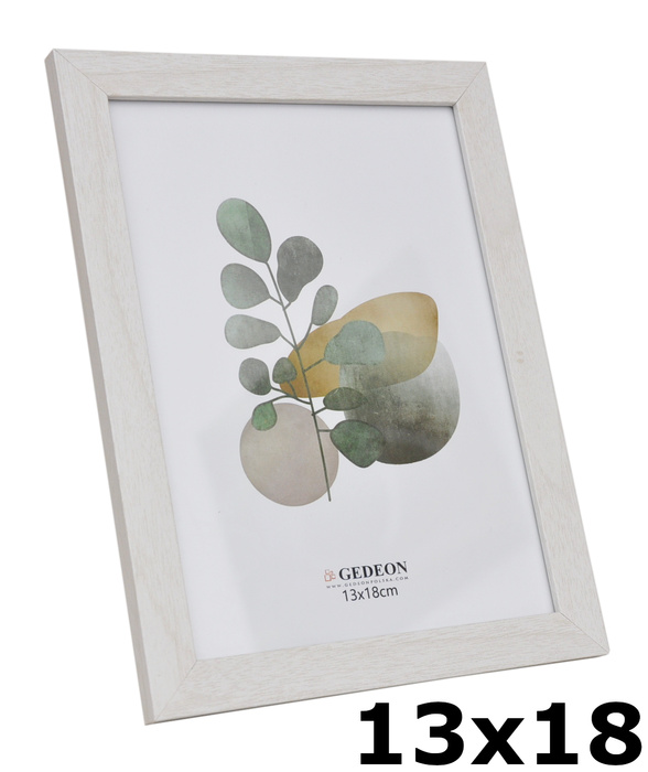 Ramka drewnopodobna - naturalna - format 13x18 cm- kolor kremowy - D1813