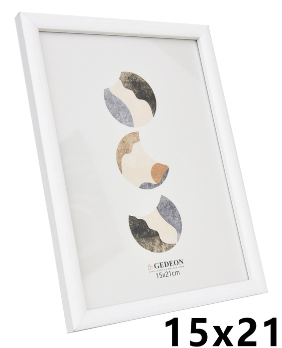 Ramka drewnopodobna - naturalna - format 15x21 cm- kolor biały - K415 - drewno okleinowane