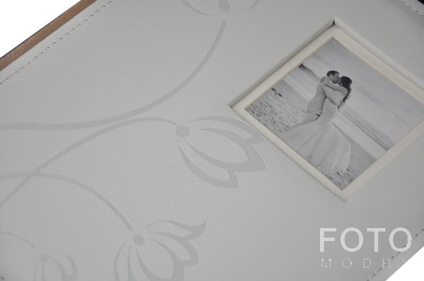 Album tradycyjny DBCS20 FLOWER - biały - kremowe karty