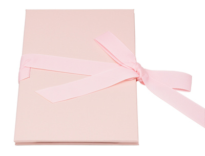 Album na zdjęcia harmonijka jamnik na 12 zdjęć w rozmiarze 15x21 cm -  LINEN PINK - Różowy - materiał - płótno