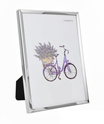 Ramka na zdjęcia w rozmiarze 10x15cm aluminiowa  srebrna/chromowana - ssb10