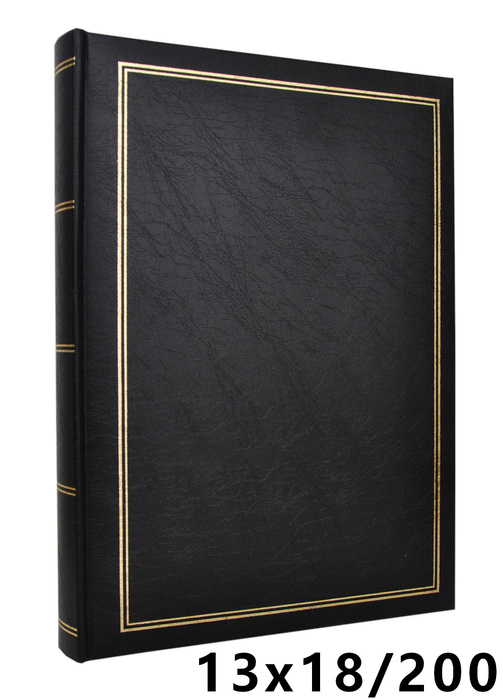 Album na 200 zdjęć w formacie 13x18 cm - 13x18/200 CLASSIC - Czarny - b57200