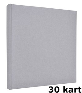 Album na zdjęcia do wklejania tradycyjny DBCL30 - LINEN ASH - Popielaty - 30 kart 60 stron - Kremowe karty