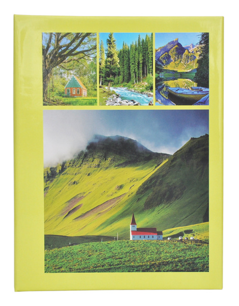 Album na 100 zdjęć w rozmiarze 10x15 cm do wsuwania - 10x15/100 SUM - klejony - Zielony - widoczki