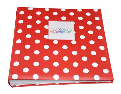 Album tradycyjny na zdjęcia do wklejania 50 kart 100 stron DOTS - Czerwony