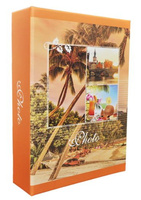 Album na 36 zdjęć do wsuwania w rozmiarze 13x18 cm - 13x18/36 Lato - Pomarańczowy - wakacyjny motyw - klejony