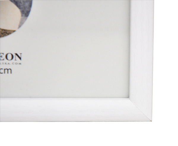 Ramka drewnopodobna - naturalna - format 15x21 cm- kolor biały - K415 - drewno okleinowane