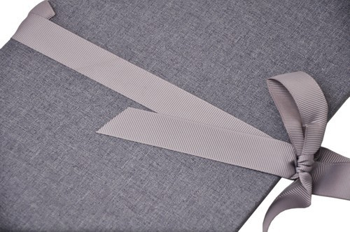 Album na zdjęcia harmonijka jamnik na 12 zdjęć w rozmiarze 13x18 cm -  LINEN GREY - Szary - materiał - płótno