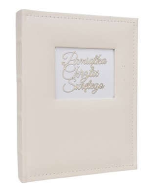 Album na zdjęcia w rozmiarze 15x21 cm - 50 zdjęć do wsuwania - WHITE - Ecru - Chrzest - Pamiątka Chrztu Świętego