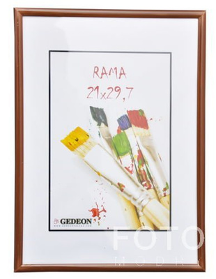 Ramka na zdjęcia w rozmiarze A4 dyplomowa 21x29,7 cm - brązowa