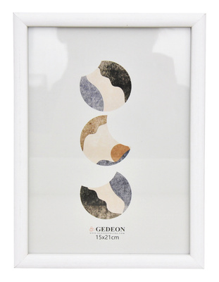 Ramka drewnopodobna - naturalna - format 15x21 cm- kolor biały - K415 - drewno okleinowane